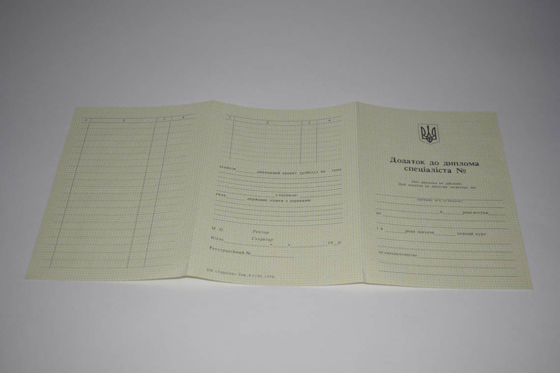 Украинский Диплом Вуза 1994-1999 в Электростали приложение